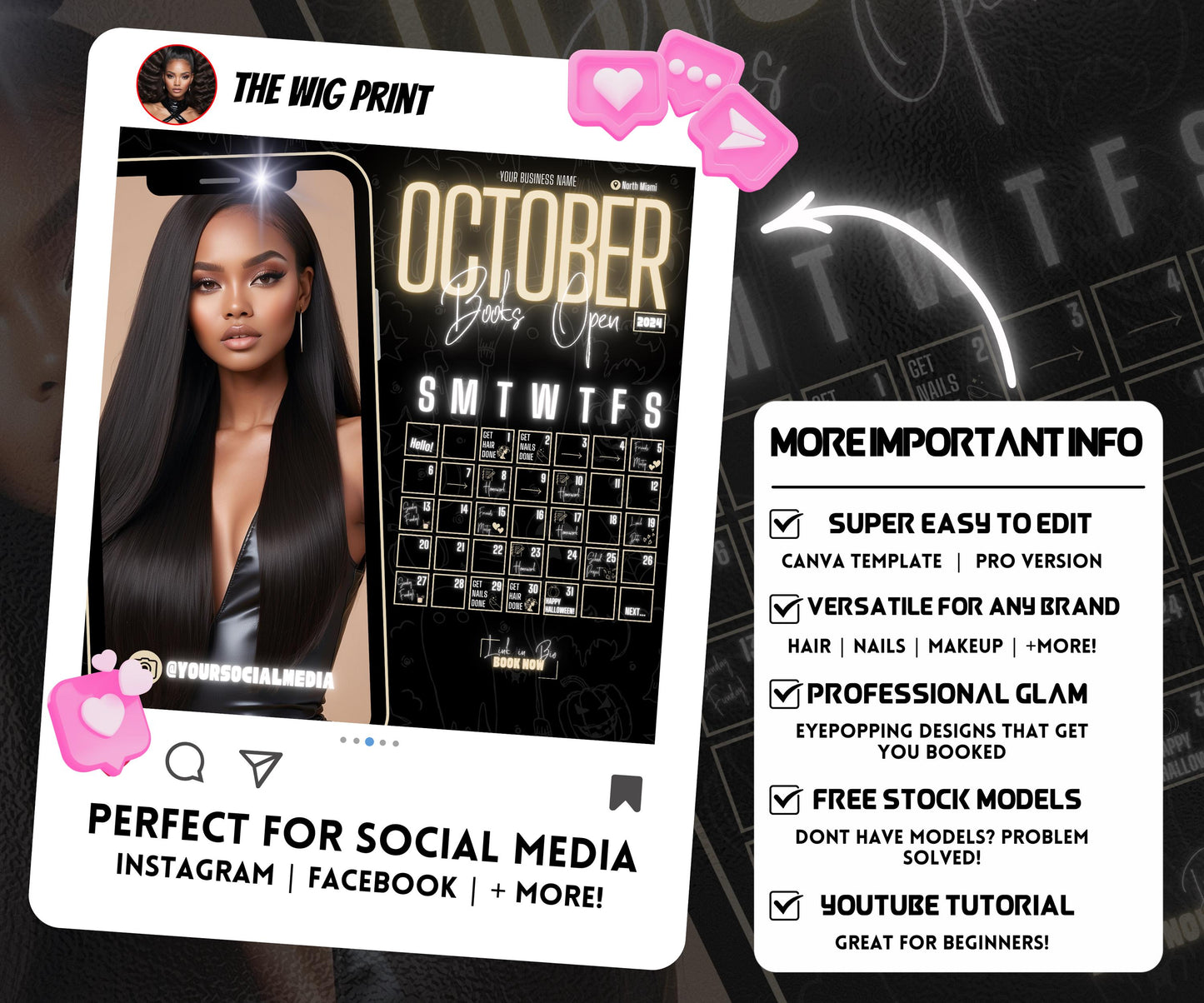 October Booking Flyer | Neon Beige Theme