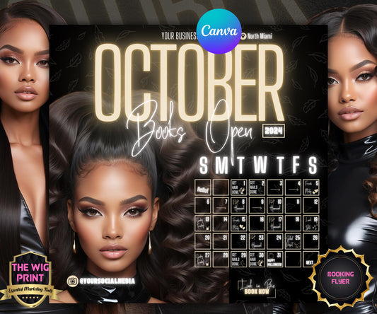 October Booking Flyer | Neon Beige Theme