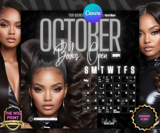 October Booking Flyer | Neon Gray Theme