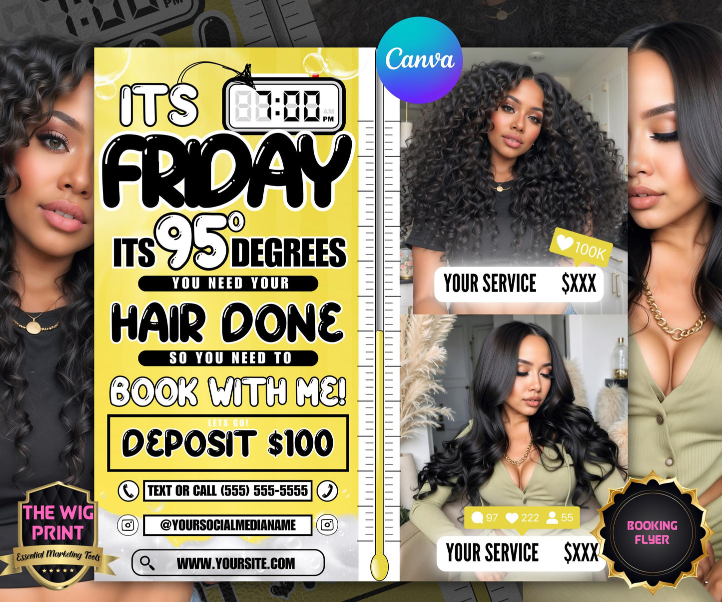 Its 7pm Friday Its 95 Degrees | Hair Promo | Hair Stylist Flyer