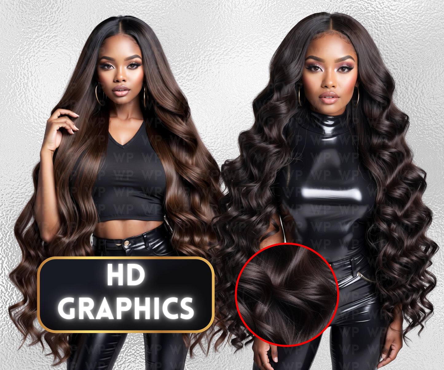 Ai Hair Baddies | All Black Clothes | Over 250 Models | Ultra Realistic Ai Stock Photos (Ai Generated)