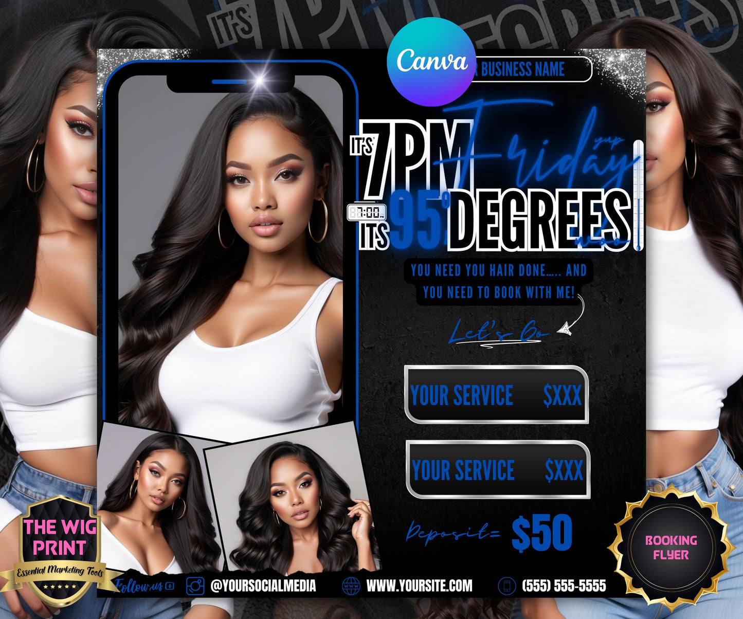 Its 7pm Friday Its 95 Degrees | Hair Promo | Hair Stylist Flyer