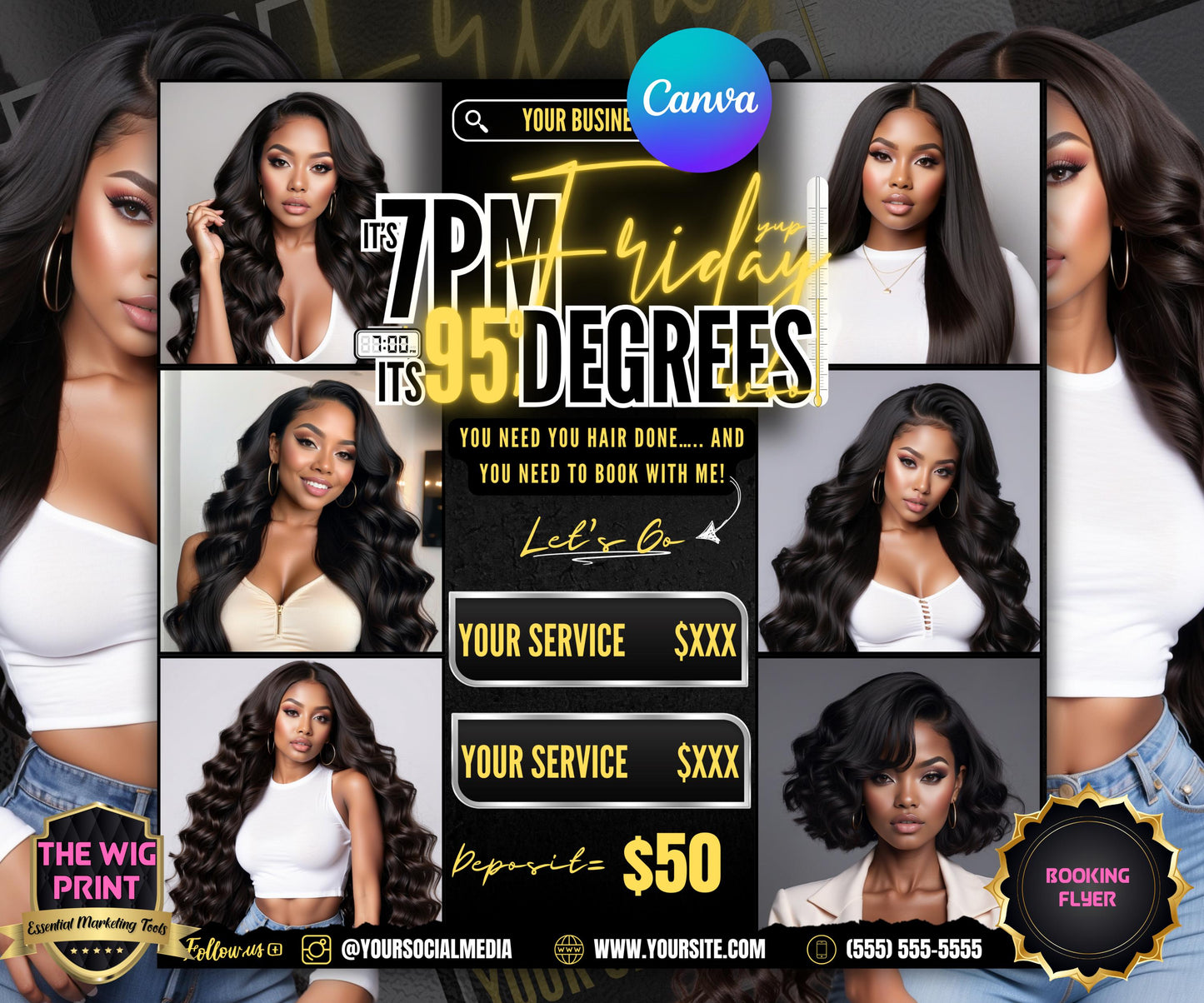 Its 7pm Friday Its 95 Degrees | Hair Promo | Hair Stylist Flyer