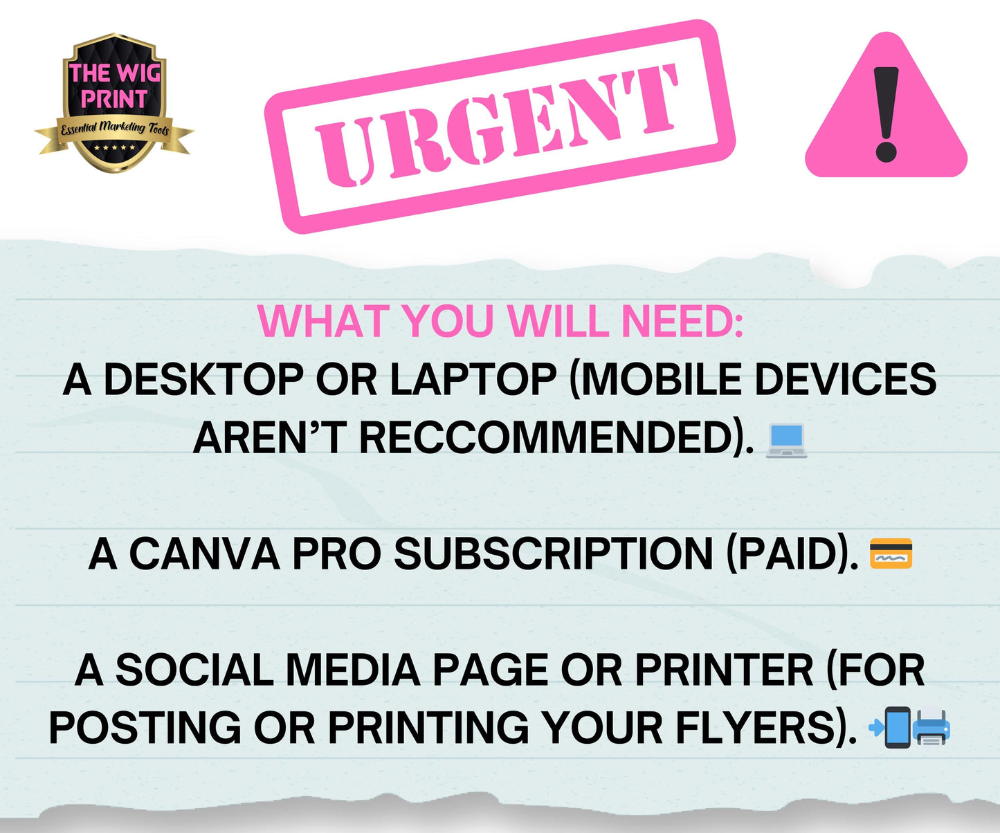 Pricelist | 3 Flyers | Hair + Wig Industry | Pink | DIY | CANVA | Instagram | Facebook