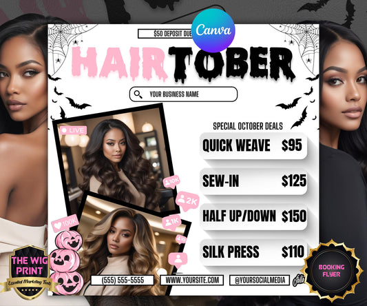 HairTober | Hair Stylist Flyer Template