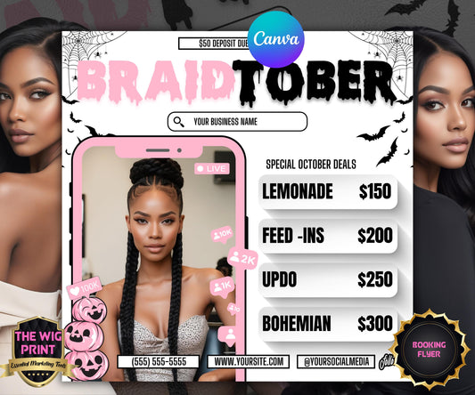 BraidTober | Braid Stylist Flyer Template